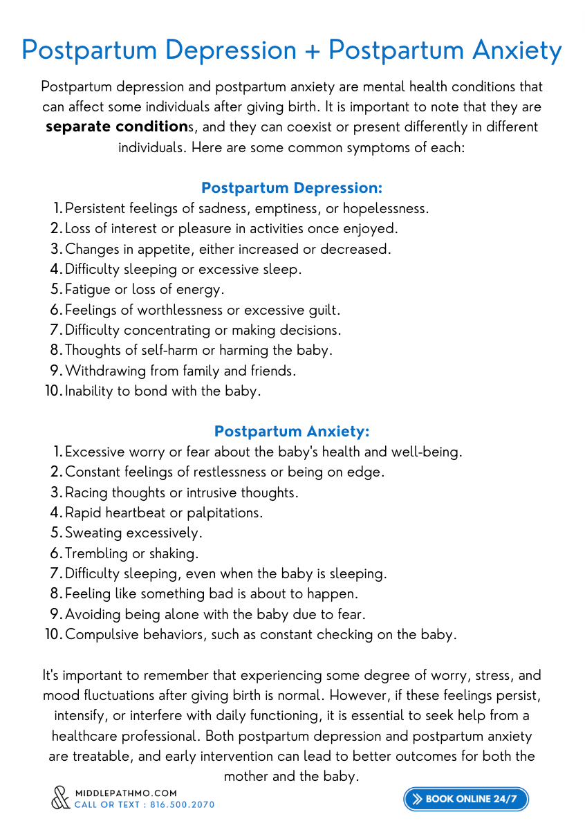 Postpartum Depression and Postpartum Anxiety – Middle Path Counseling MO